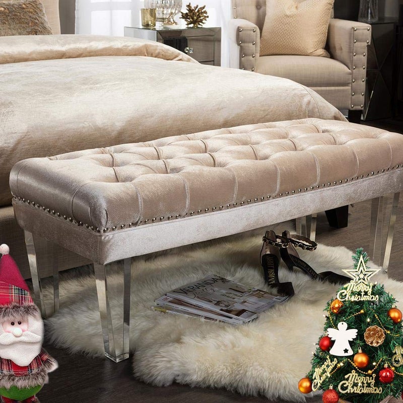 AORYVIC Replacement Legs Square Acrylic Sofa Feet 8 inch Stand legs for Bed Side Table Night Table Antique Modern Furniture Decor Clear Glass Pack of 4 - Image 4